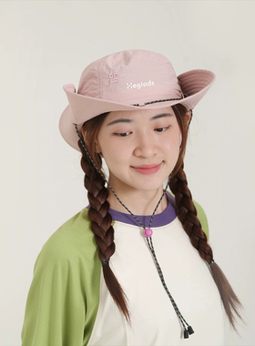 火柴棍拓途大檐防晒遮阳渔夫帽女