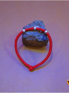 手工编织金刚结925银转运珠手链