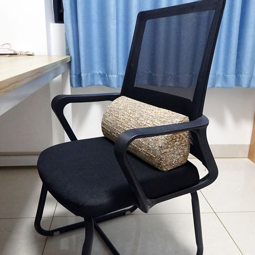 硬海绵彩麻混纺办公椅腰垫电脑椅尾椎枕三角垫午休腰枕半躺半坐,淘宝优惠券,粉丝福利购,淘宝优惠卷