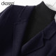 Mid-length suit neckline full wool coat for women