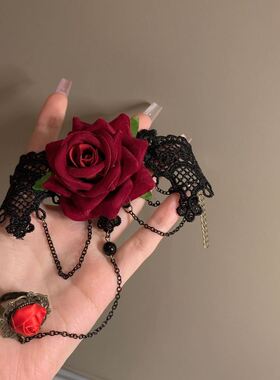 朋克风蕾丝手腕复古手链