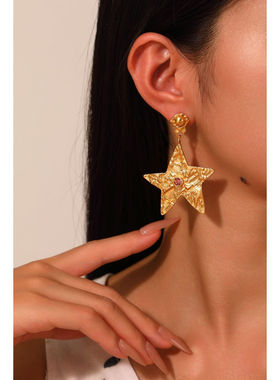 小众设计复古金属星球坠链项链