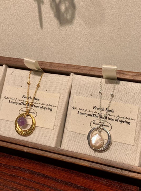 小众设计天然石珍珠项链