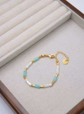 小众设计天然石串珠项链手链