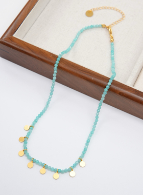 天然天河石项链女时尚气质百搭