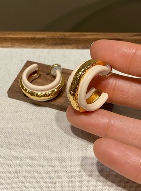 小众设计款中古珐琅肌理纹手镯