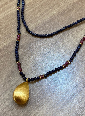 国风撞色新中式锁骨项链