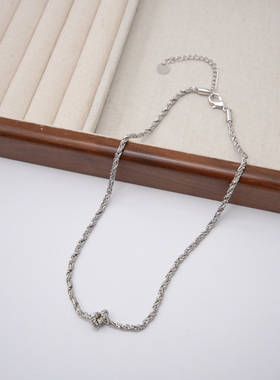 小众设计款麻花绳结项链