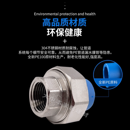 联塑PE管配件大全活接头4分6分外牙外丝活接管接头给水管热熔饮用 - 图0
