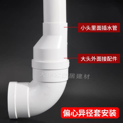 联塑PVC水管配件排水管件补心偏心异径套斜三通瓶形三通管帽接头 - 图0