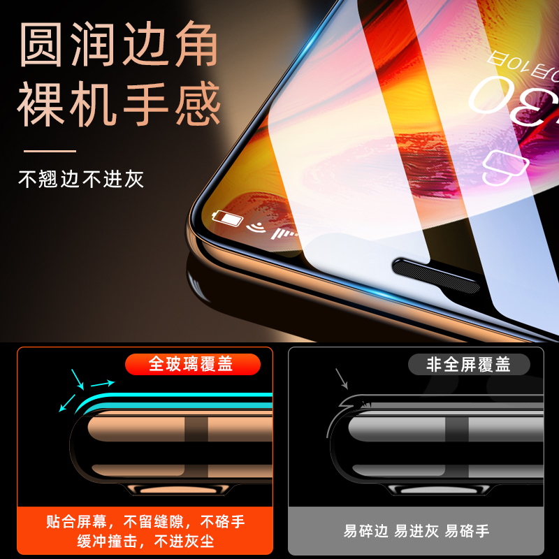 赛士凯适用于苹果15钢化膜x手机iphone14/13/12/11/promax贴膜xsmax抗蓝光14pro保护xr全覆盖plus高清12mini