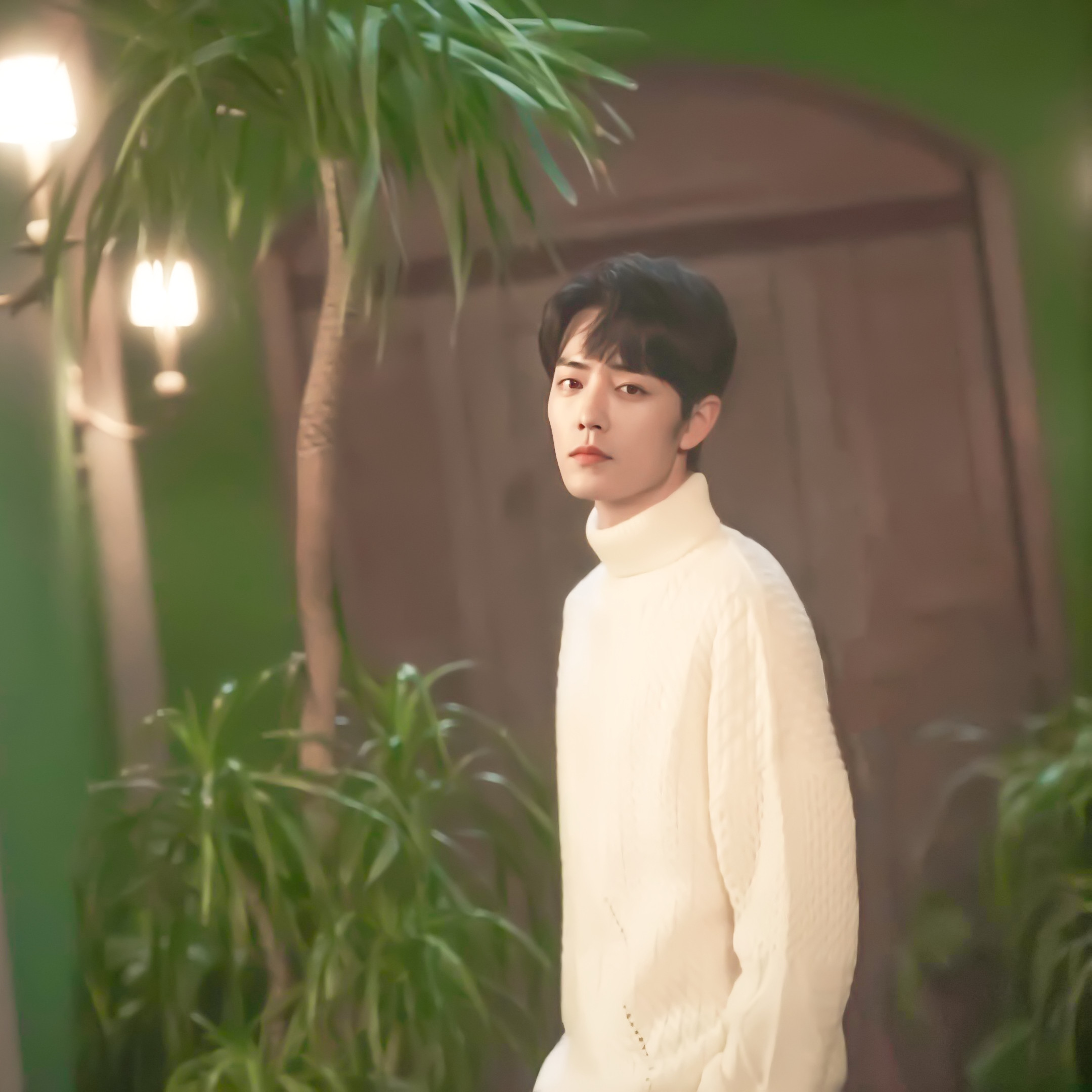 清货99肖战同款衣服高领白色毛衣女男宽松慵懒风冬外穿麻花针织衫