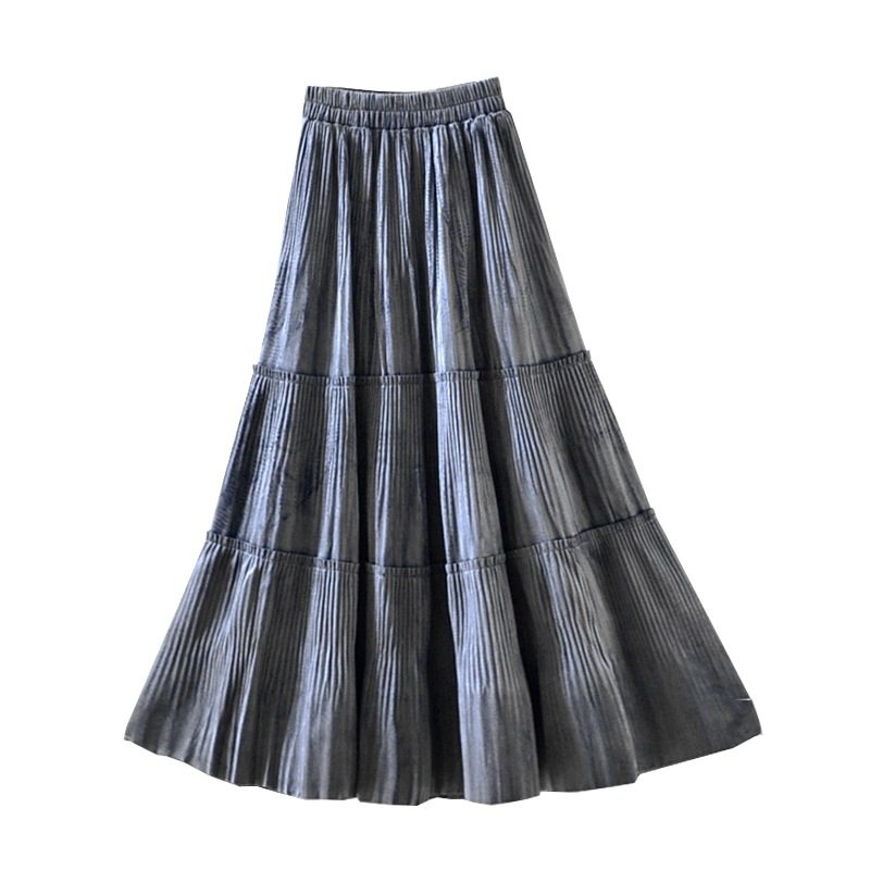 天鹅绒高腰伞裙秋冬半身裙冬天配毛衣的长裙女中长款新品半裙裙子,淘宝优惠券,粉丝福利购,淘宝优惠卷