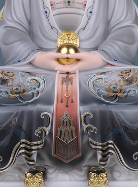 背光三清道祖神像家用摆件