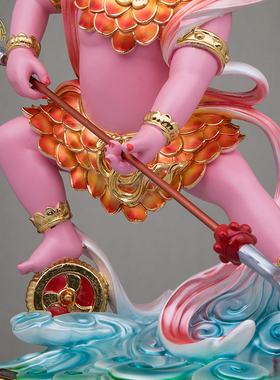 树脂莲花太子哪吒三太子神像摆件