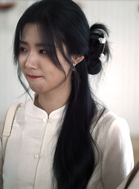 轧戏卢昱晓胡羞同款古风铃兰花木簪发簪女高级感新中式发钗古风
