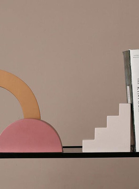 几何模型样板房书架轻奢风摆件