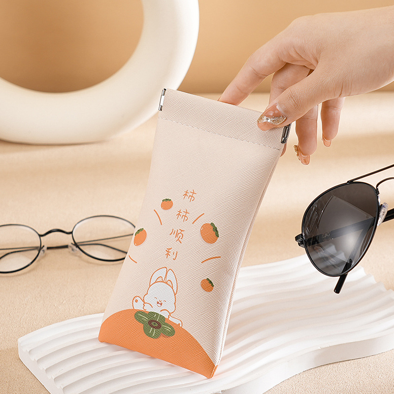 眼镜袋抗压便携自动闭合收纳袋墨镜太阳镜收纳旅行卡包弹片化妆包 - 图1