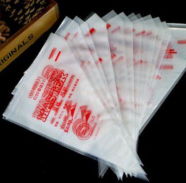一次性加厚塑料裱花袋 奶油挤花袋 100个装 蛋糕烘焙用品 - 图0