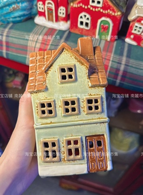 丹麦荷兰陶瓷小屋烛台