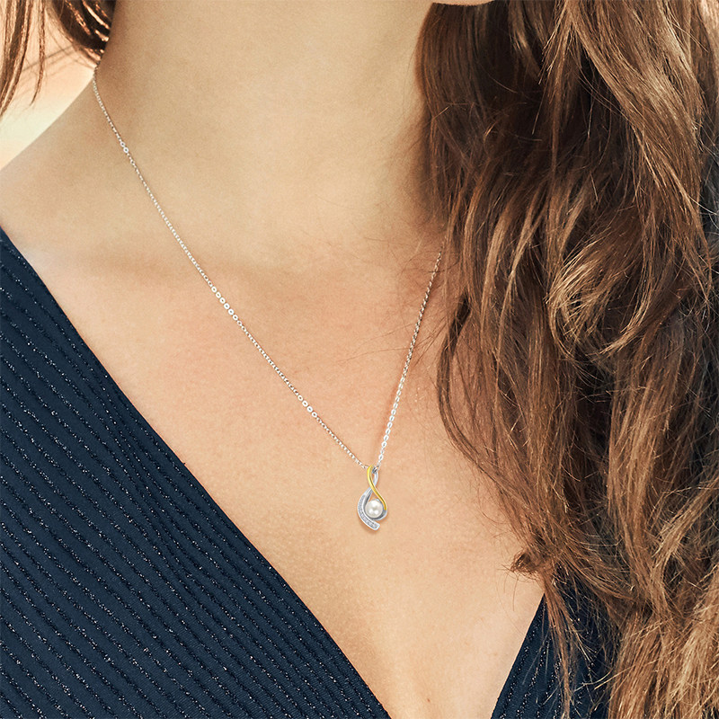 gsk女925银10k金双色镶合成项链 gemstoneking海外项链