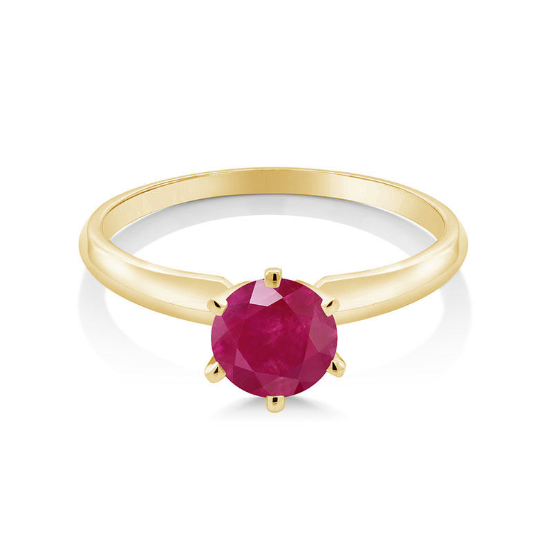 gsk红宝石14k金1克拉彩色女戒 gemstoneking海外手饰