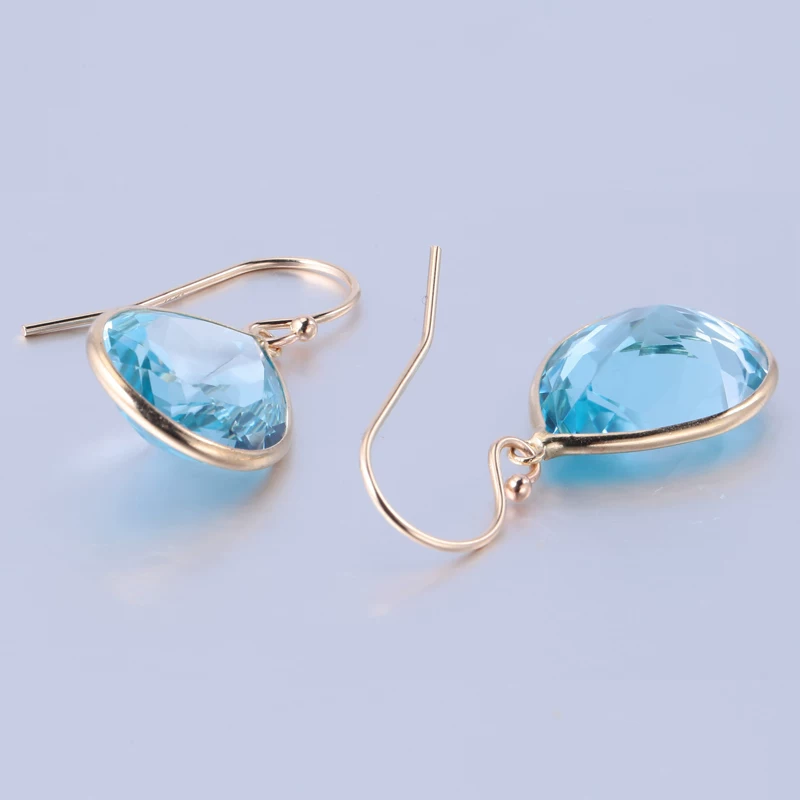 Золотые серьги, 19 карат, Швейцария, 14 карат