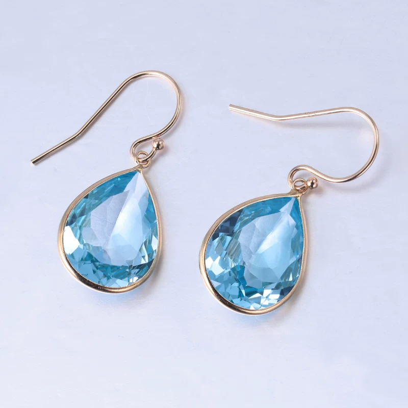 Золотые серьги, 19 карат, Швейцария, 14 карат