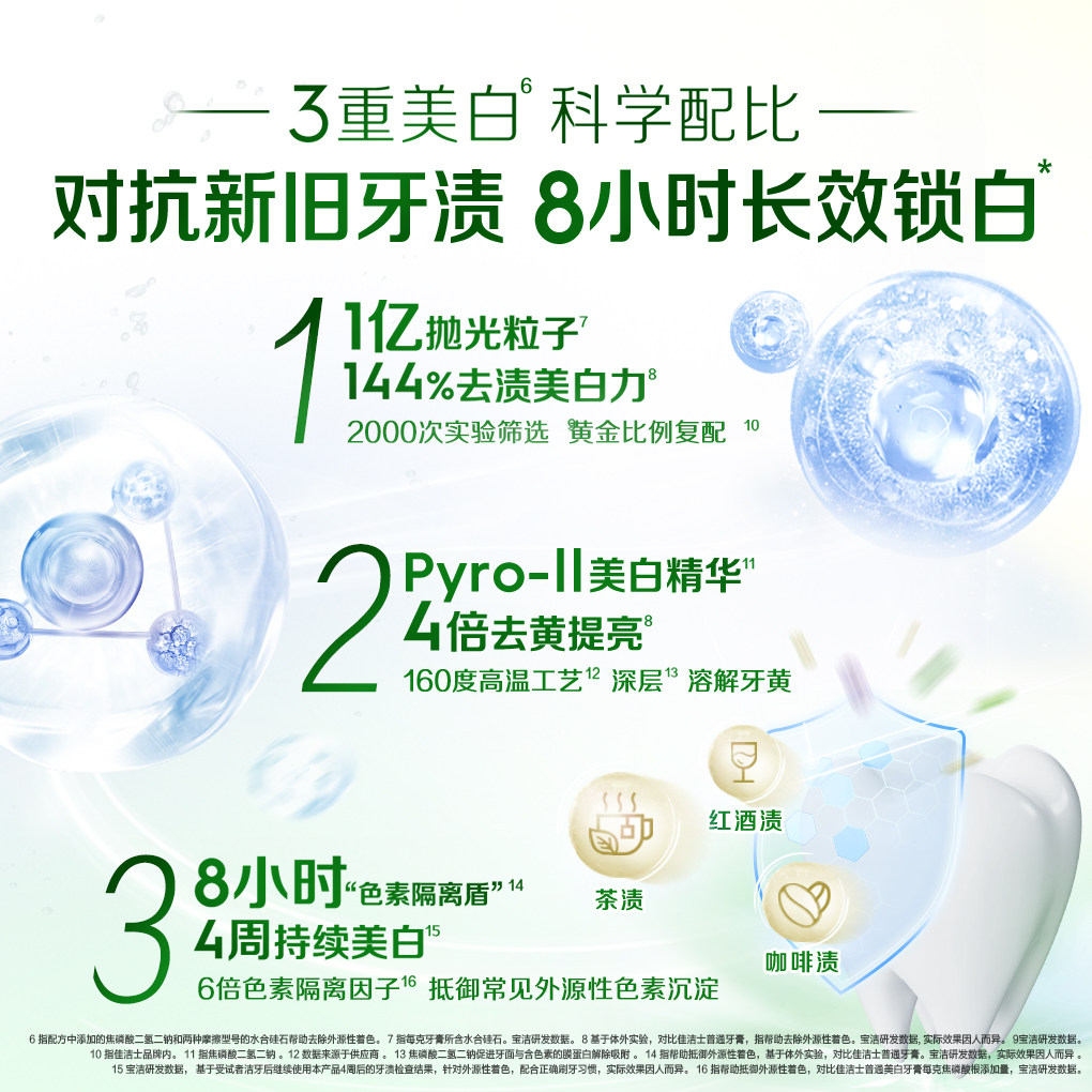 佳洁士锁白茉莉山茶牙膏120g