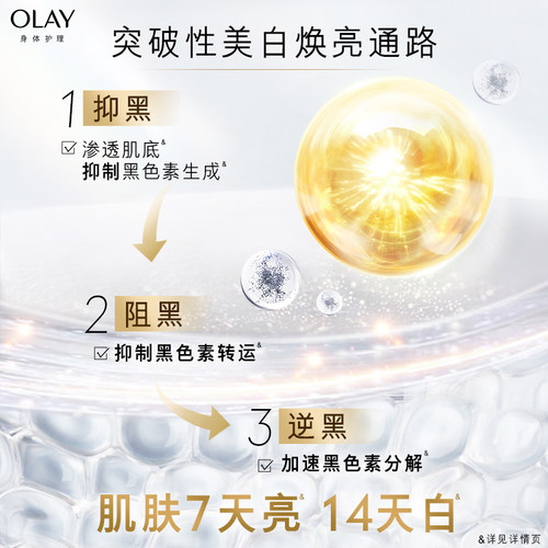OLAY玉兰油超白瓶美白身体乳春夏女士保湿滋润水光持久留香正品 - 图0