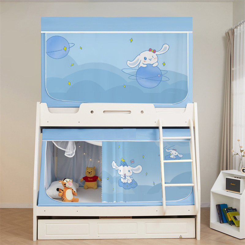 子母床蚊帐上下铺梯形家用1.5m1.8遮光床帘儿童床书架款加厚防摔,淘宝优惠券,粉丝福利购,淘宝优惠卷