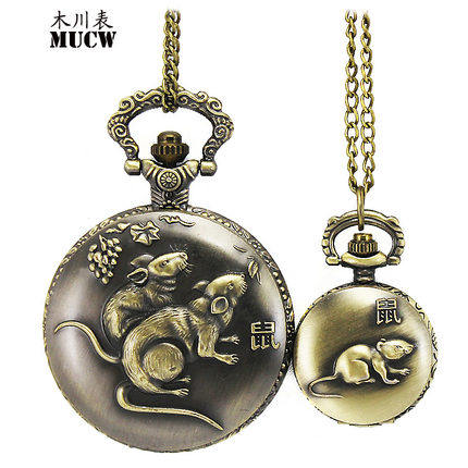 复古白领学生表潮流男女项链陀表 木川怀表