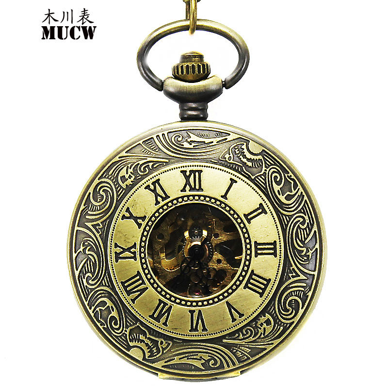 怀表男学生考试用复古翻盖机械儿童 木川怀表