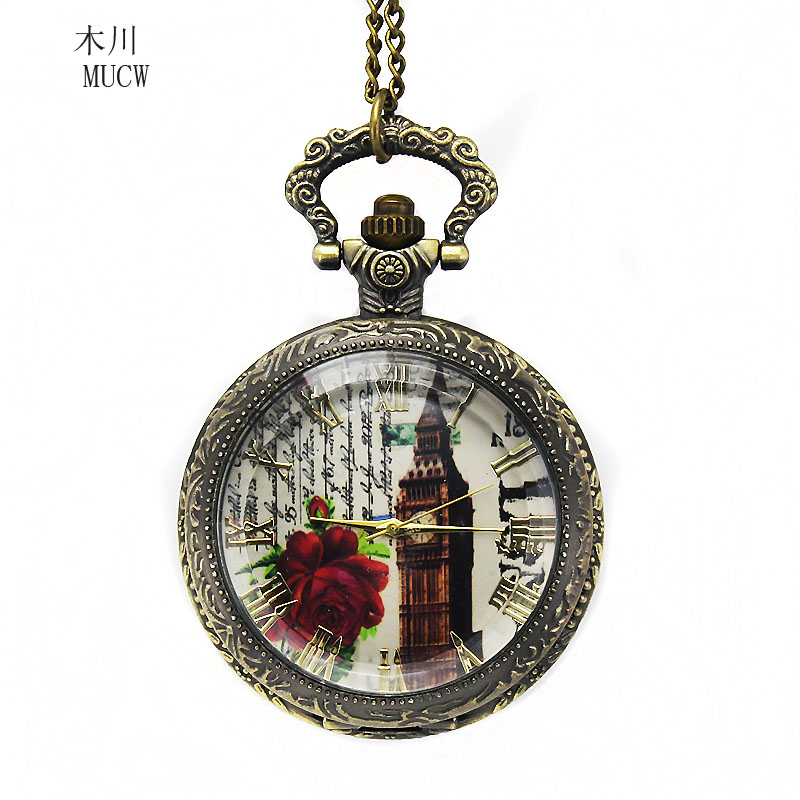 怀表男学生考试用复古翻盖机械儿童 木川怀表