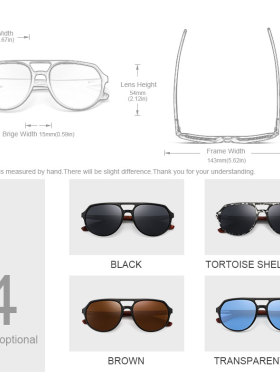 Oi Wood Sun Glasses 偏光太阳镜男女通用木制镜腿日系风驾驶镜