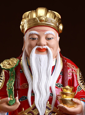 彩绘居家供奉大伯公佛像土地爷