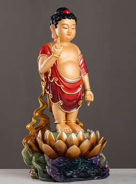 新款纯铜金尊太子佛佛像浴佛摆件