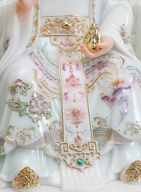 汉白玉女娲娘娘神像供奉大地之母