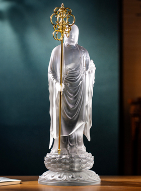 古法琉璃地藏王菩萨佛像供奉摆件