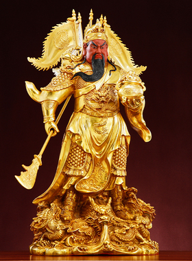 武财神关公铜像托宝九龙关公神像