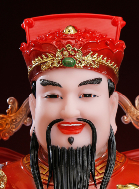 新款如意财神爷佛像汉白玉神像