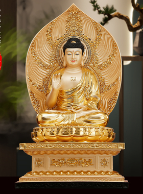 树脂贴金东方三圣神像药师佛佛像