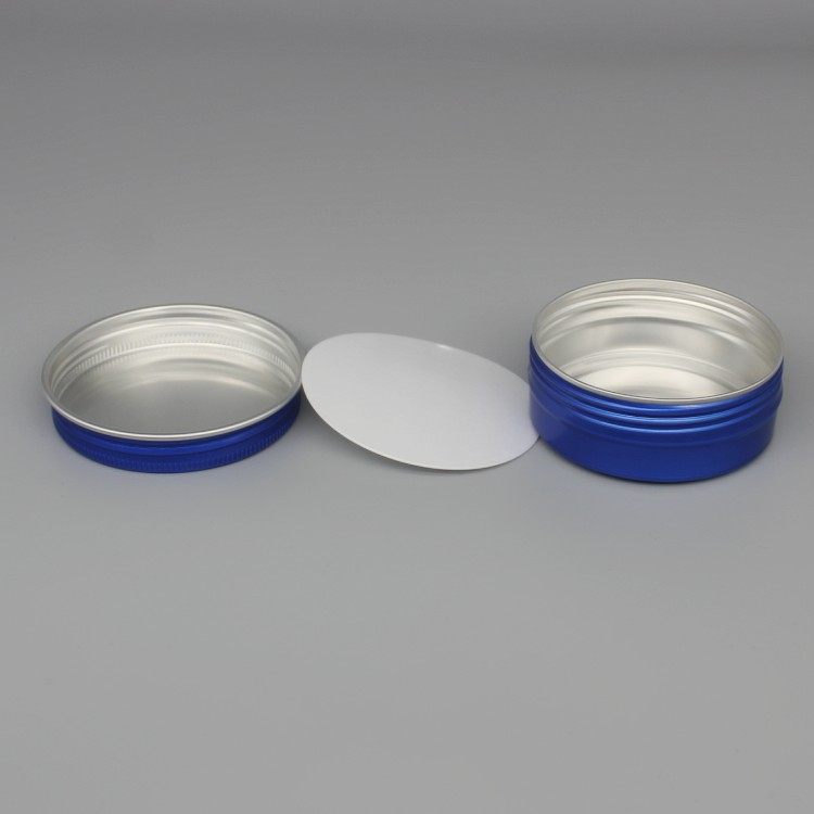 新品旋转螺纹蓝色食品级铝制盒子分装渔料糖果茶叶手工彩绘散粉罐,淘宝优惠券,粉丝福利购,淘宝优惠卷