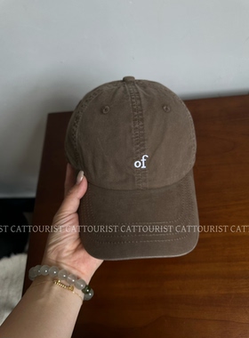 CAT TOURIST 2026新款秋季复古做旧水洗老棒球帽子男女弯檐鸭舌帽