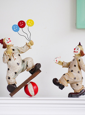 马戏团小丑人物可爱公仔桌面摆件