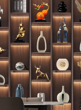 新中式轻奢艺术组合摆件招财象鹿