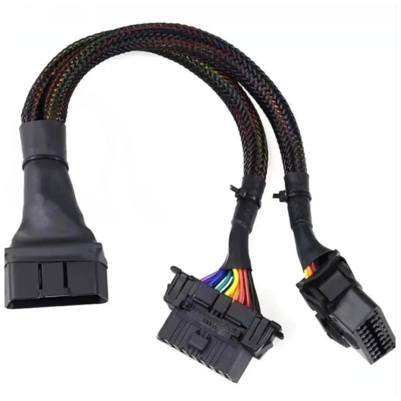 OBD2 Male to Dual Female Extension Cable一分二母头OBD延长线 - 图3