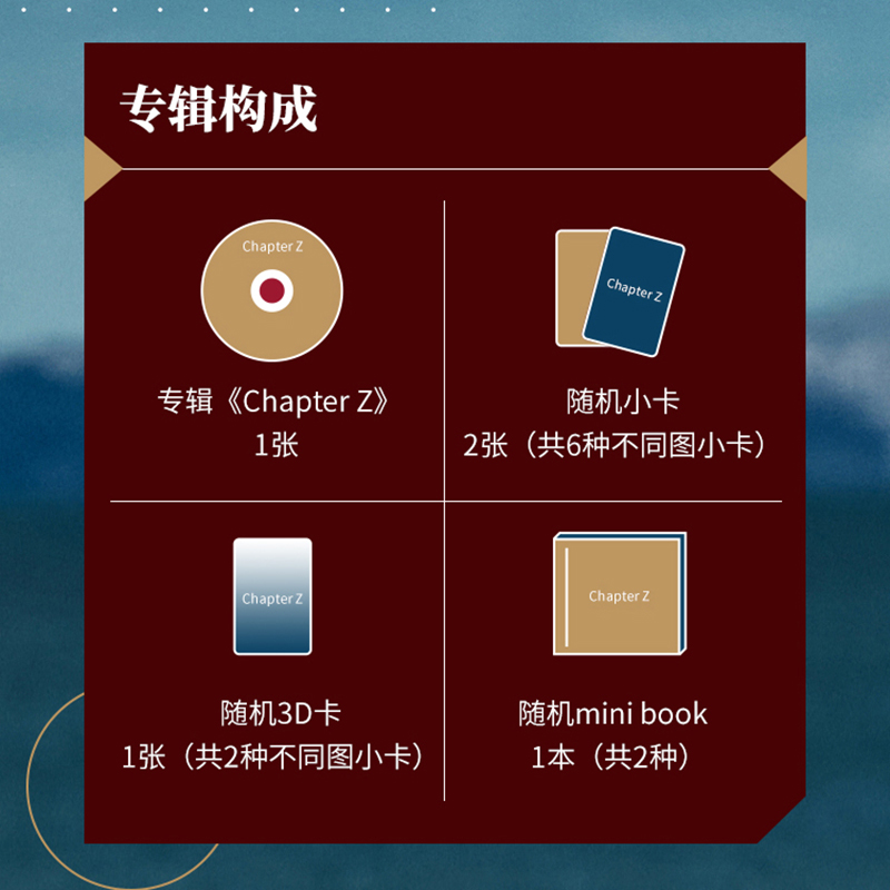 官方正版朱正廷实体专辑 Chapter Z CD唱片+小卡+写真集+3D卡-图1