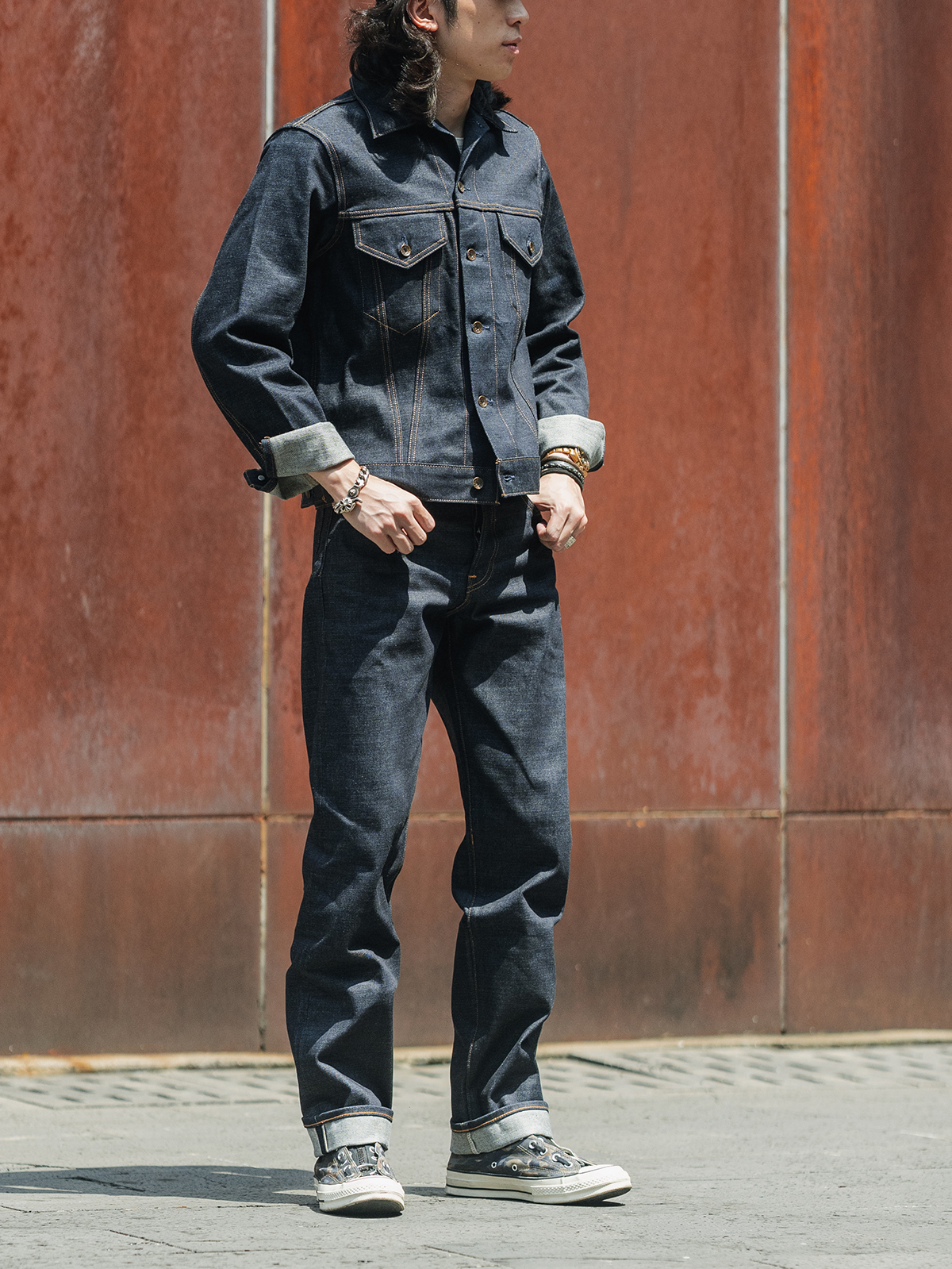 NON STOCK LOT601三代3rd 557型原色赤耳丹宁夹克70505牛仔服外套 - 图1