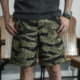 Shorts wide military retro tiger print camouflage cargo shorts